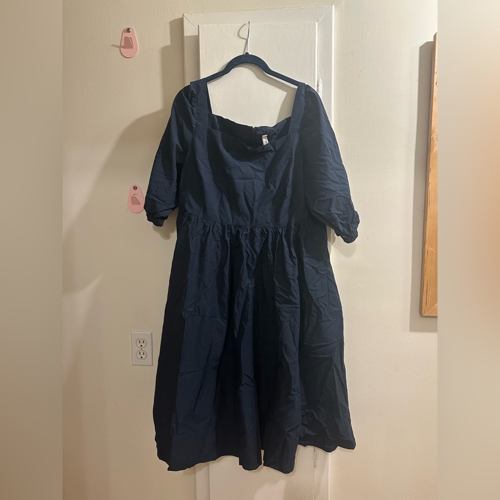 Emma Knudsen Navy Blue Midi Dress Size XL
